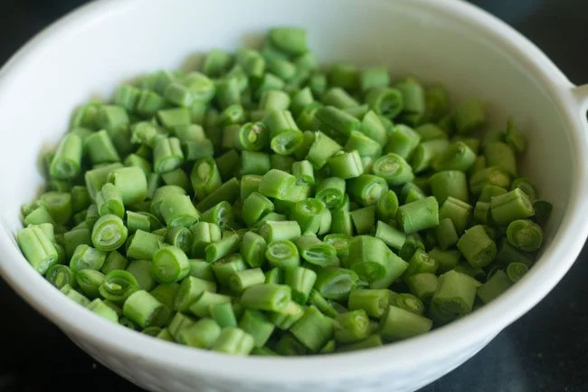 chopped beans